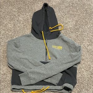 Vans Black and Gray Hoodie with Yellow Details